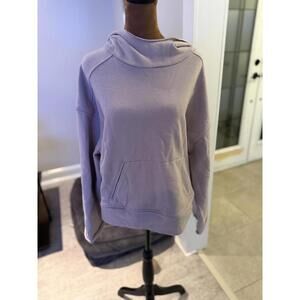 ALO Low Key Light Purple French Terry Oversized Hoodie Sweatshirt sz S